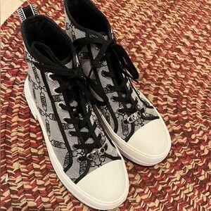Michael Kors Black and White High-Top Sneakers